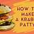 how to make your own krabby patty
