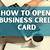how to open business credit card
