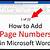 how to page number in word from page 2