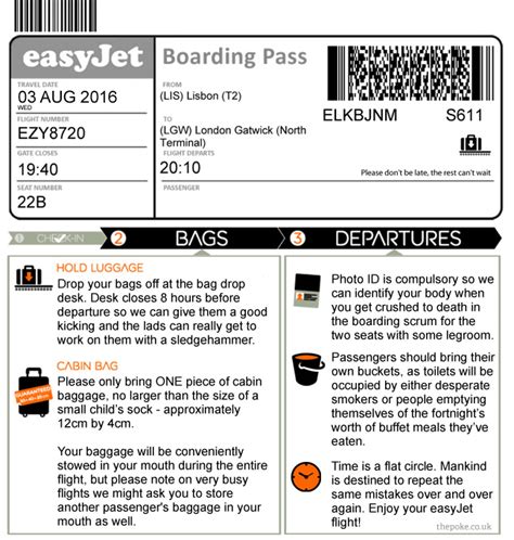 The new easyJet boarding pass really takes the fun out of flying The Poke