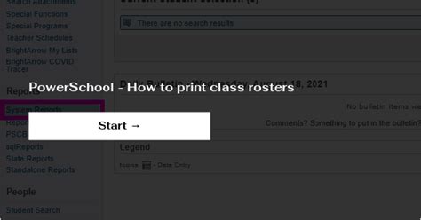 PowerSchool SIS How to use Class Rosters (PDF) Report YouTube