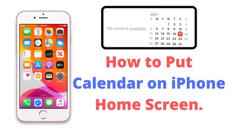 How To Put Calendar On Home Screen Iphone