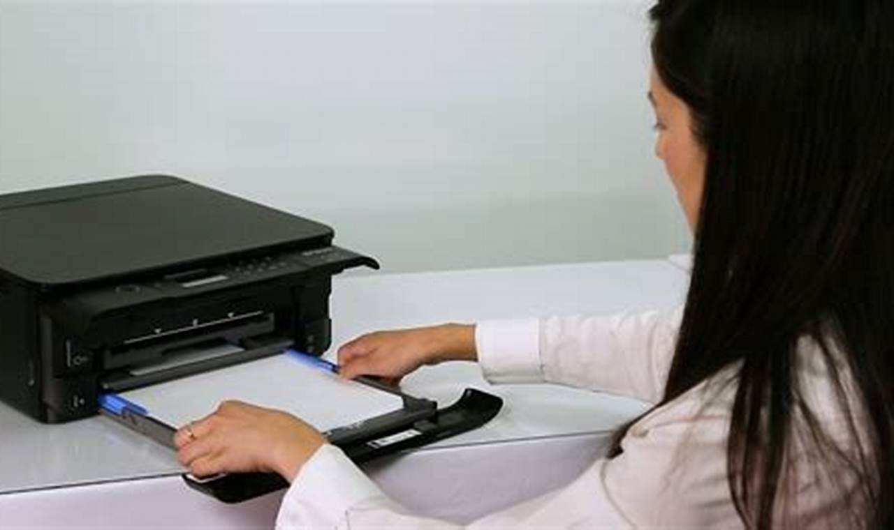 how to put paper in an epson printer