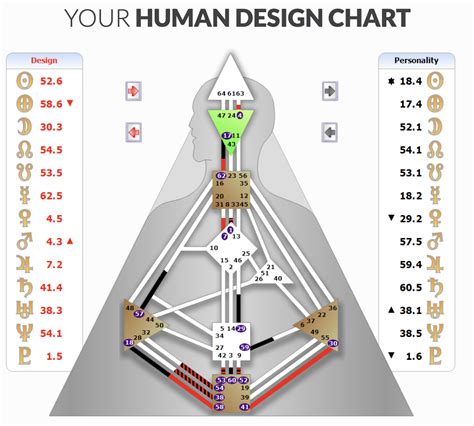 Personalized Human Design Chart Complementary Reading Etsy