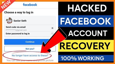 Recover Hacked Facebook Account Without Email And Password YouTube