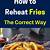 how to reheat fries so they are crispy
