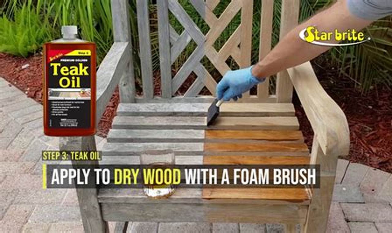 how to remove a finish from teak patio furniture