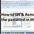 how to remove a password on excel file