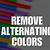how to remove alternating colors in google sheets