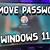 how to remove password on windows 11