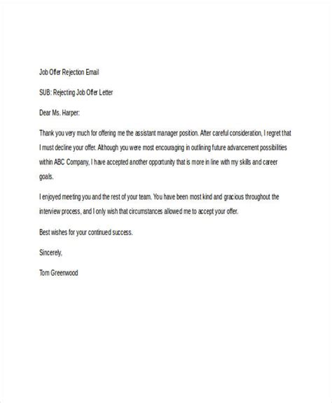 Job Candidate Rejection Letter audreybraun