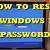 how to reset password on windows xp