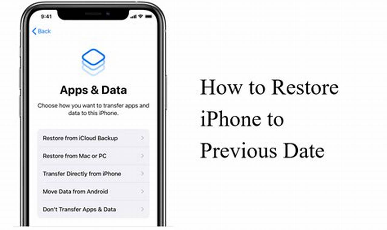 How To Restore A Previous Version Of An App On Iphone