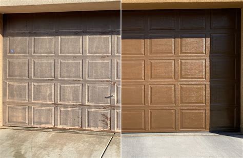 how to restore faded garage door