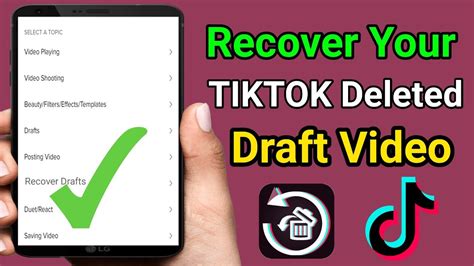 How To Restore Tiktok Drafts
