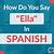 how to say ella in spanish