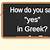how to say yes in greek