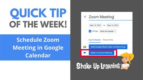 How To Schedule A Zoom Meeting In Google Calendar