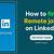 how to search remote jobs on linkedin