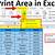 how to set printable area in excel