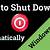 how to shut down automatically windows 7