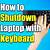 how to shut down laptop with keyboard ubuntu