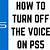 how to shut off ps5 voice