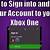 how to sign out of microsoft account on xbox