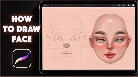 how to draw a face Procreate YouTube