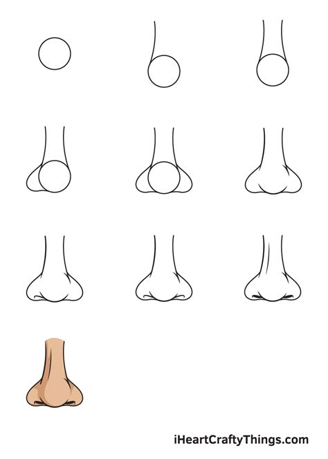  4 EASY STEPS TO DRAW NOSE FOR BEGINNERS SIMPLE NOSE
