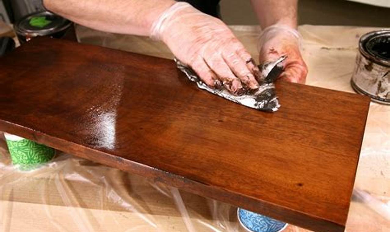 how to stain an interior piece of teak furniture