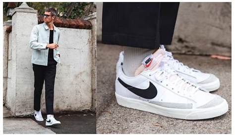 Black And White Ankle Sneakers Fashion, Blazer outfits, Style