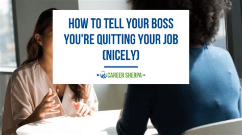 How To Tell Your Boss You're Leaving Because Of Them Coverletterpedia