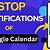 how to turn off google calendar notifications