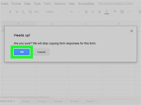 Google Form Responses Do Not Appear in the Spreadsheet Division of