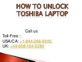 How To Unlock Toshiba Laptop