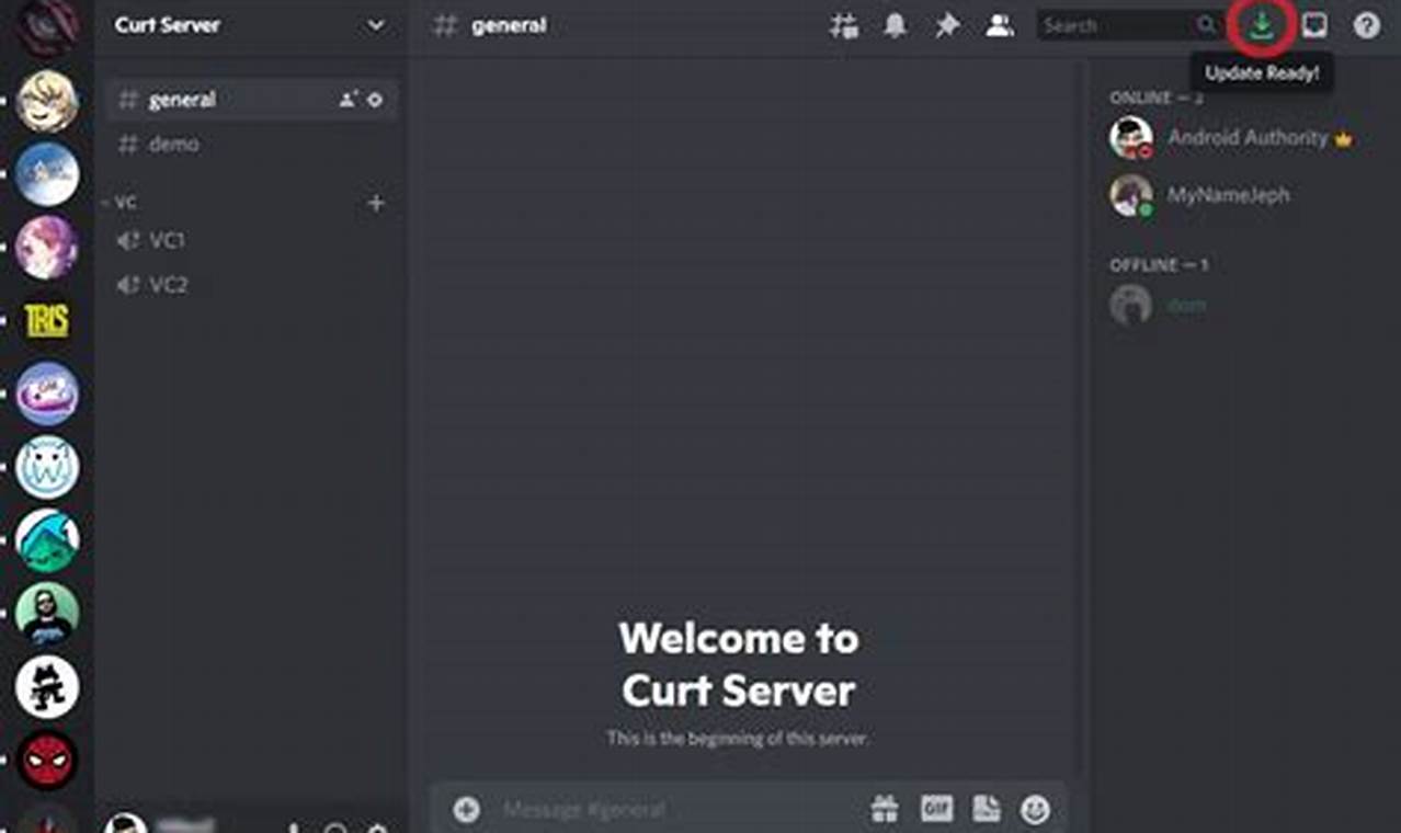 how to update discord