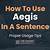 how to use aegis in a sentence
