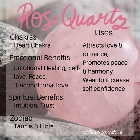 Rose Quartz Uses Modern Witchcraft Crystals healing grids, Crystals