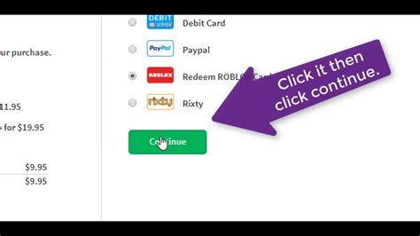 how to use visa card on roblox