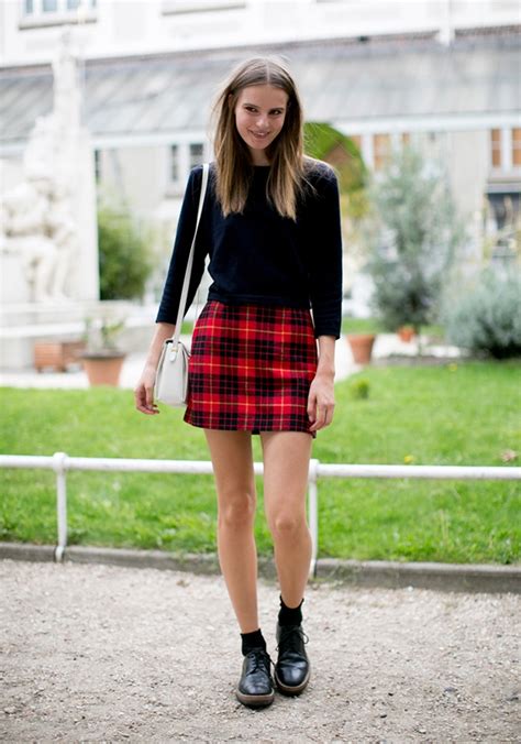 11 PlaidSkirt Outfits to Try This Season Who What Wear