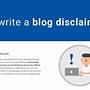 how to write a disclaimer for a blog