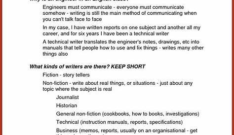 Sample template of report writing