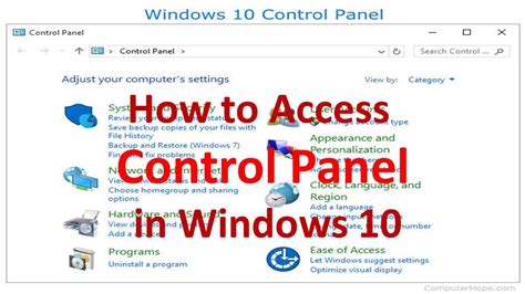 How Access Control Panel In Windows 10