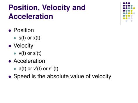how are position velocity acceleration and time related