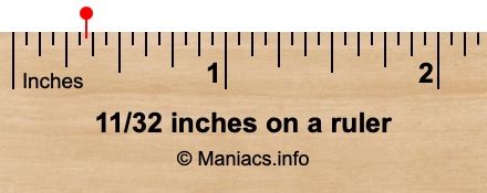 how big is 11/32 inch