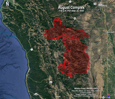 how big is the fire in california