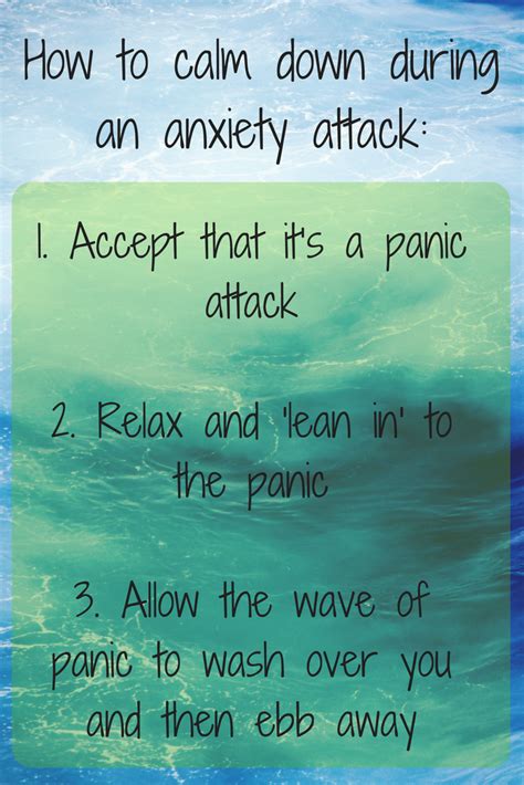 how calm down from a panic attack