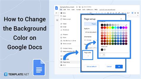 how can i change the background on google docs