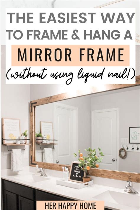 How Can I Frame A Mirror Without Removing It From The Wall
